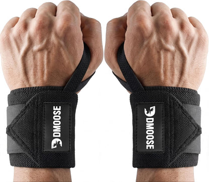 Wrist Wraps for Weightlifting 18" - Heavy Duty Gym Wrap with Hand Thumb Loop for Support & Pain Relief, USPA Approved Powerlifting, Weight Lifting Wrist Straps for Men & Women Work Out